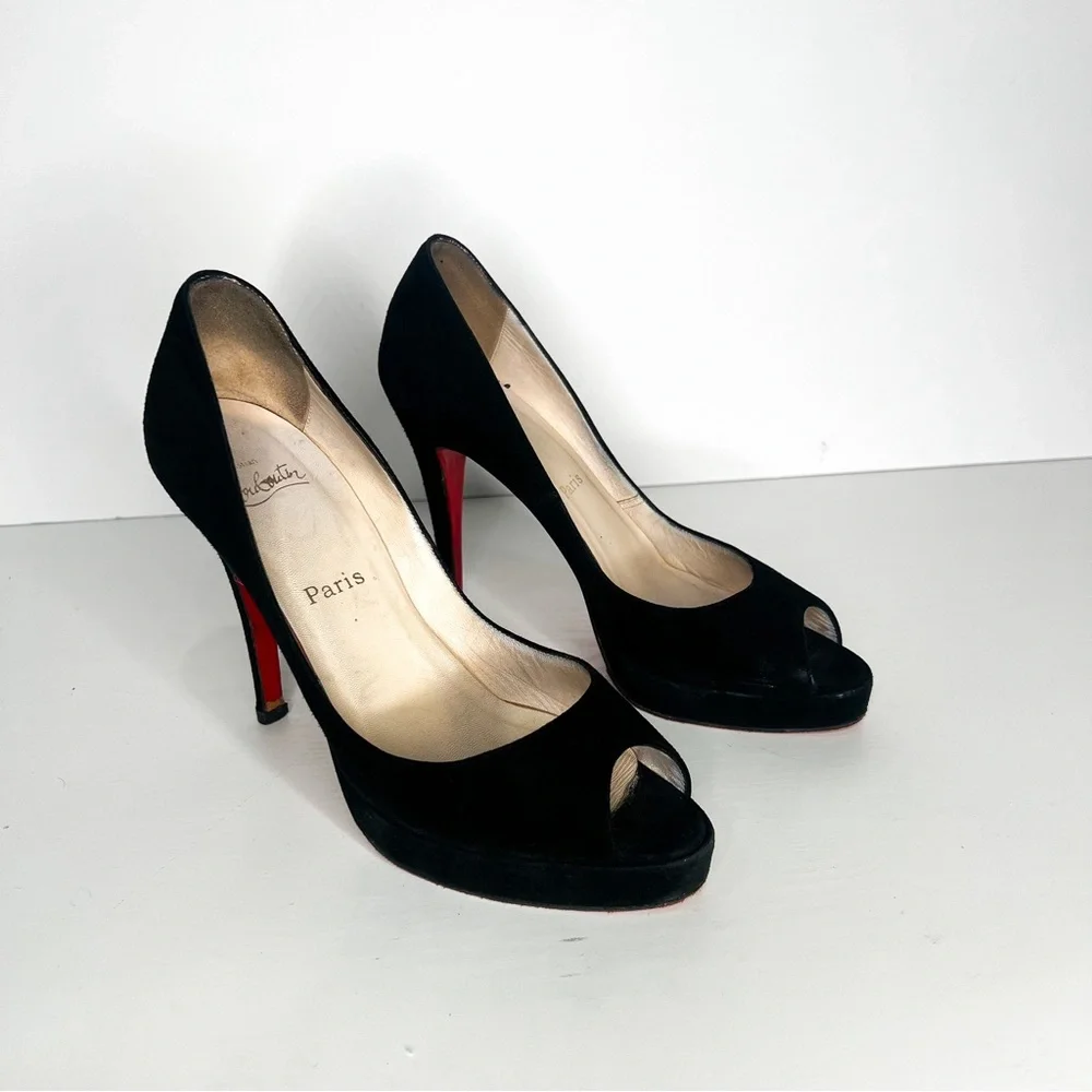 Christian Louboutin Black suede heels - Picture 1 of 9